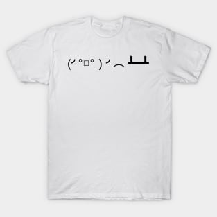 Coder shirt tableflip emoji T-Shirt